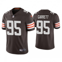 Youth Cleveland Browns 95 Myles Garrett Brown Vapor Untouchable Limited Stitched Jersey 