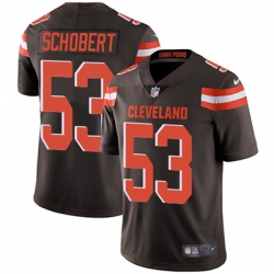 Youth Nike Browns #53 Joe Schobert Brown Team Color Stitched NFL Vapor Untouchable Limited Jersey