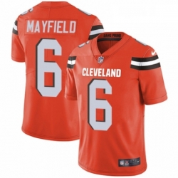 Youth Nike Cleveland Browns 6 Baker Mayfield Orange Alternate Vapor Untouchable Elite Player NFL Jersey