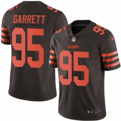 Youth Nike Cleveland Browns 95 Myles Garrett Limited Brown Rush Vapor Untouchable NFL Jersey