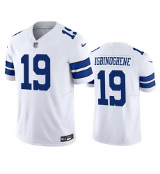 Men Dallas Cowboys 19 Noah Igbinoghene White 2023 F U S E Vapor Limited Stitched Football Jersey