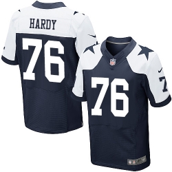 Mens Nike Dallas Cowboys #76 Greg Hardy Elite Navy Blue Throwback Alternate NFL Jersey