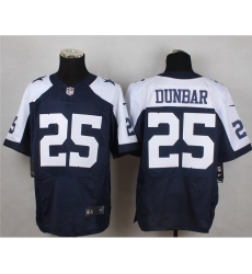 New Dallas Cowboys #25 Dunbar Blue Thanksgiving Throwback Mens Stitched NFL Elite Jersey