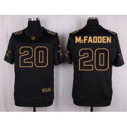 Nike Cowboys #20 Darren McFadden Black Mens Stitched NFL Elite Pro Line Gold Collection Jersey