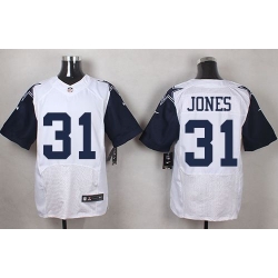 Nike Cowboys #31 Byron Jones White Mens Stitched NFL Elite Rush Jerseys