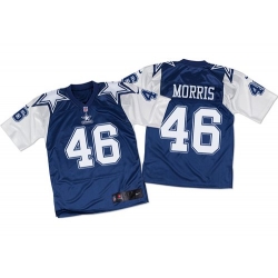 Nike Cowboys #46 Alfred Morris Navy BlueWhite Mens Stitched NFL Throwback Elite Jersey 2