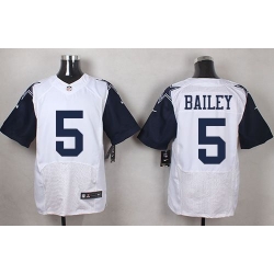 Nike Cowboys #5 Dan Bailey White Mens Stitched NFL Elite Rush Jersey