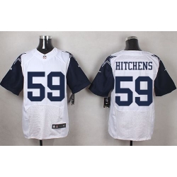 Nike Cowboys #59 Anthony Hitchens White Mens Stitched NFL Elite Rush Jerseys