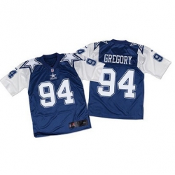 Nike Cowboys #94 Randy Gregory Navy BlueWhite Throwback Mens Stitched NFL Elite Jersey