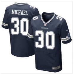 Nike Dallas Cowboys #30 Christine Michael Navy Blue Team Color Mens Stitched NFL Elite Jersey