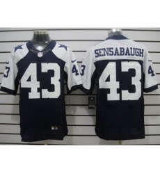 Nike Dallas Cowboys 43 Gerald Sensabaugh Blue Elite Thankgivings NFL Jersey