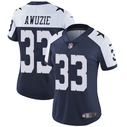 Nike Cowboys #33 Chidobe Awuzie Navy Blue Thanksgiving Womens Stitched NFL Vapor Untouchable Limited Throwback Jersey