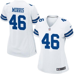 Nike Cowboys #46 Alfred Morris White Womens Stitched NFL Elite Jersey