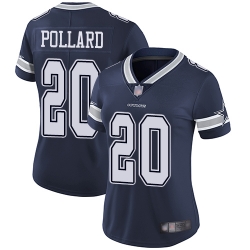 Women Cowboys 20 Tony Pollard Navy Blue Team Color Stitched Football Vapor Untouchable Limited Jersey