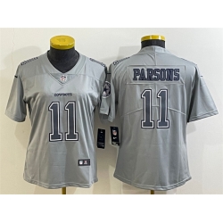 Women Dallas Cowboys 11 Micah Parsons Grey Atmosphere Fashion Stitched Jersey