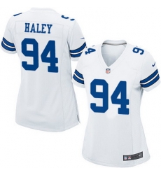 Women Dallas Cowboys #94 Charles Haley White Retired Player NFL Nike Game Jersey