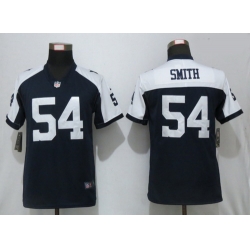 Women Nike Cowboys 54 Jaylon Smith Navy Throwback Women Vapor Untouchable Limited Jersey