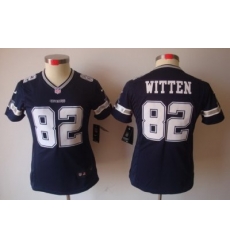 Women Nike Dallas Cowboys 82# Witten Blue Color[Women's NIKE LIMITED Jersey]