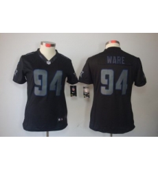 Women Nike Dallas Cowboys #94 DeMarcus Ware Black Jerseys[Impact Limited]