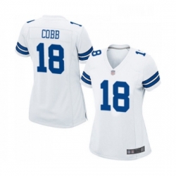 Womens Dallas Cowboys 18 Randall Cobb Game White Football Jersey