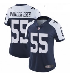 Womens Nike Dallas Cowboys 55 Leighton Vander Esch Navy Blue Throwback Alternate Vapor Untouchable Limited Player NFL Jersey