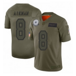 Youth Dallas Cowboys 8 Troy Aikman Limited Camo 2019 Salute to Service Football Jersey