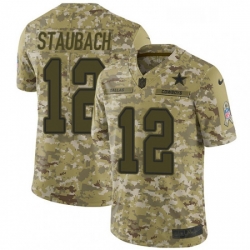 Youth Nike Dallas Cowboys 12 Roger Staubach Limited Camo 2018 Salute to Service NFL Jersey