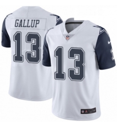 Youth Nike Dallas Cowboys 13 Michael Gallup Limited White Rush Vapor Untouchable NFL Jersey