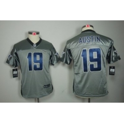 Youth Nike Dallas Cowboys 19# Austin Grey Color[Youth Shadow Elite Jerseys]