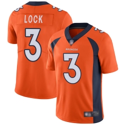 Broncos 3 Drew Lock Orange Team Color Men Stitched Football Vapor Untouchable Limited Jersey