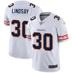 Broncos 30 Phillip Lindsay White Mens Stitched Football Limited Team Logo Fashion Jersey