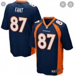 Men Denver Broncos Noah Fant Navy Blue Vapor Limited Jersey