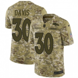 Men Nike Denver Broncos 30 Terrell Davis Limited Camo 2018 Salute to Service NFL Jersey