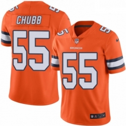 Men Nike Denver Broncos 55 Bradley Chubb Limited Orange Rush Vapor Untouchable NFL Jersey