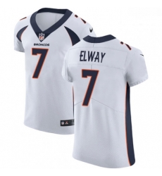 Men Nike Denver Broncos 7 John Elway White Vapor Untouchable Elite Player NFL Jersey