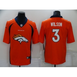 Men's Denver Broncos #3 Russell Wilson Orange Big Logo Number Vapor Untouchable Stitched NFL Nike Fashion Limited Jersey