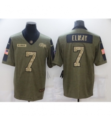 Men's Denver Broncos #7 John Elway Camo 2021 Salute To Service Limited Player Jersey