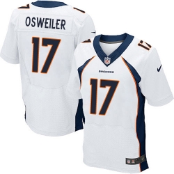 NEW Denver Broncos #17 Brock osweiler White Mens Stitched NFL New Elite Jersey