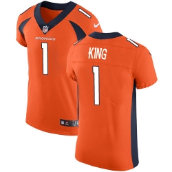 Nike Broncos #1 Marquette King Orange Team Color Mens Stitched NFL Vapor Untouchable Elite Jersey