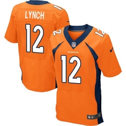 Nike Broncos #12 Paxton Lynch Orange Team Color Mens Stitched NFL New Elite Jerseylite Jersey