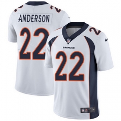 Nike Broncos #22 C J  Anderson White Mens Stitched NFL Vapor Untouchable Limited Jersey