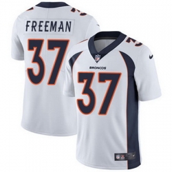 Nike Broncos #37 Royce Freeman White Mens Stitched NFL Vapor Untouchable Limited Jersey