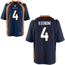 Nike Broncos #4 Case Keenum Navy Elite Jersey