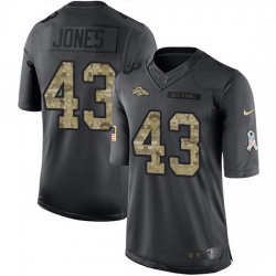 Nike Broncos 43 Joe Jones Black Men Stitched NFL Limited 2016 Salute to Service Jersey