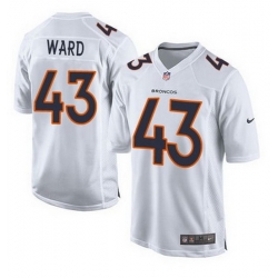 Nike Broncos #43 T J Ward White Mens Stitched NFL Game Event Jersey