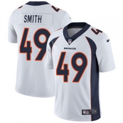 Nike Broncos #49 Dennis Smith White Mens Stitched NFL Vapor Untouchable Limited Jersey