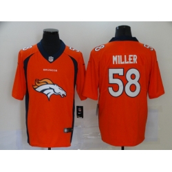 Nike Broncos 58 Von Miller Orange Team Big Logo Vapor Untouchable Limited Jersey