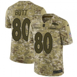 Nike Broncos #80 Jake Butt Camo Mens Stitched NFL Limited 2018 Salute To Service Jersey