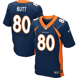 Nike Broncos #80 Jake Butt Navy Blue Alternate Mens Stitched NFL New Elite Jersey