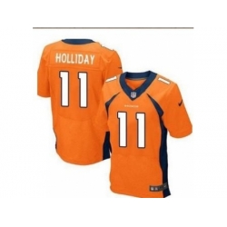 Nike Denver Broncos 11 Trindon Holliday Orange Elite NFL Jersey